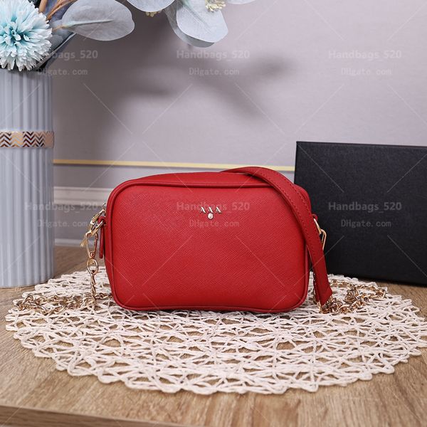 

cross body camera bag with chains one-shoulder handbags outdoor lady's cell phone bag fashion cowhide leather messenger bags