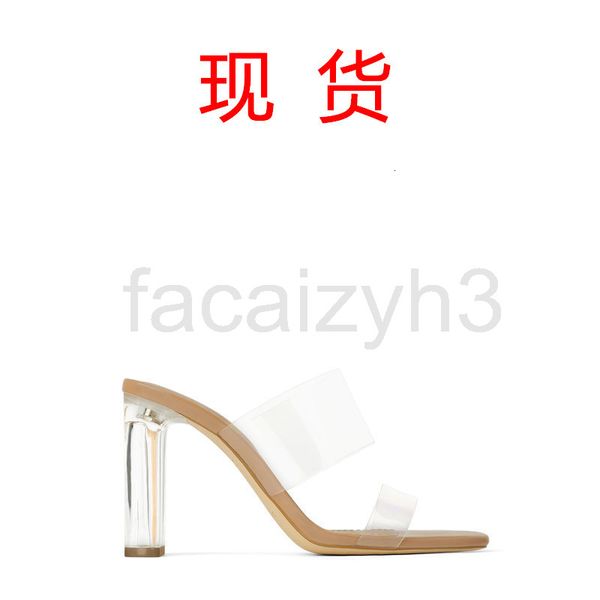 

dress shoes designer zar dtm women's acrylic high heels plastic thick transparent pvc sandals women 12316001, Black