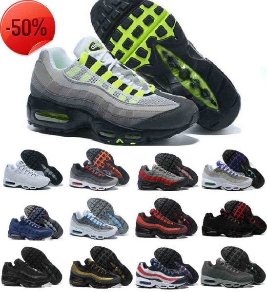 

undefeated mens ultra 95 og tt x 20th anniversary running sports shoes 95s trainer airs triple black white sole grey blue neon hig yemianbu