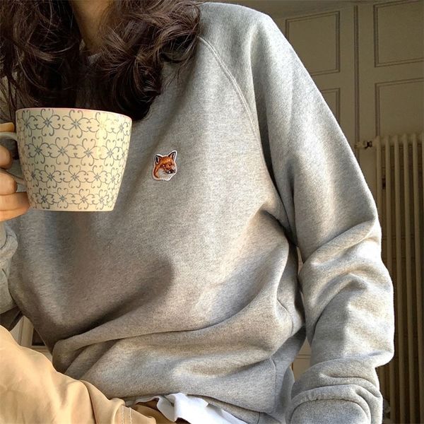 

women s hoodies sweatshirts head embroidered women sweatshirt long sleeve o neck jumper fashion casual classic cozy 220914, Black