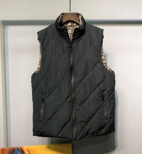 

222ss designer fedi vest autumn and winter women puffer coat outerwear causal ff stand collar warm thickened parka jacket, Black;white