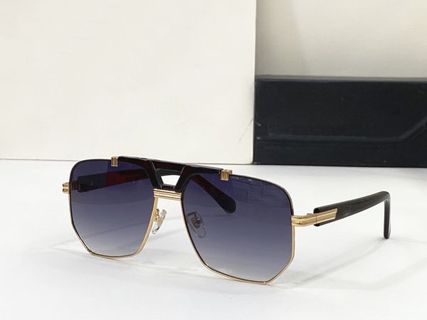 

990 black/gold retro pilot sunglasses for men glasses shades occhiali da sole uv eyewear with box, White;black