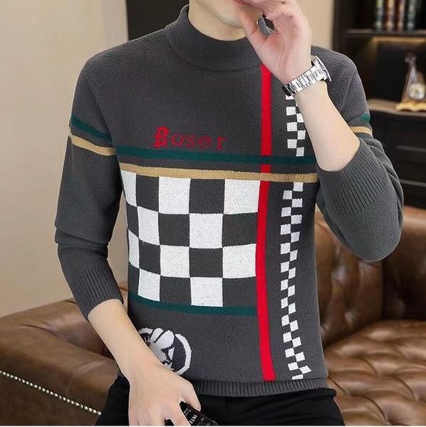 

men's sweaters pullovers knitted streetwear brand designer letters 2023 oversized harajuku o neck knitwear men clothing, White;black
