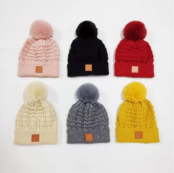 

designer pom poms beanie caps warmth winter hats mens women bonnet fashion knitted hat warm wool cap beanies, Black;white