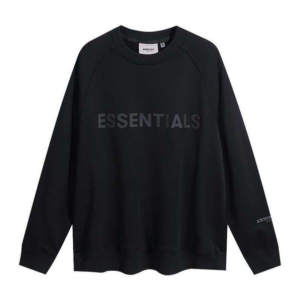 

men's hoodies sweatshirts hoodie dhstreetwears 1977 autumn sweater round collar male essentials high street trend loose lovers american, Black