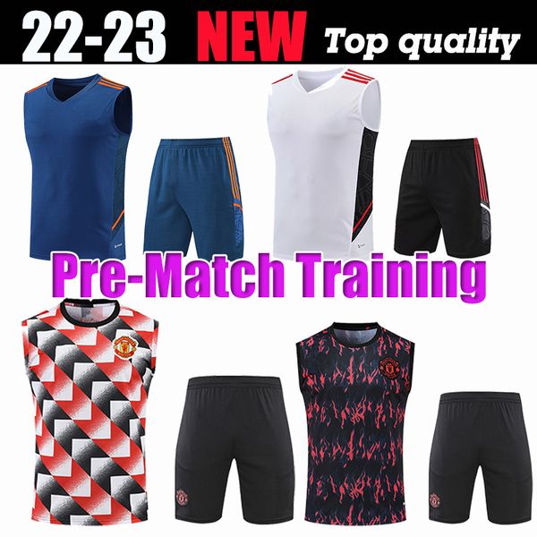 

fans training vest sancho soccer jerseys rashford man shaw 2022 2023 football shirt utd pogba cavani bruno fernandes men kids kit varane fre, Black;yellow