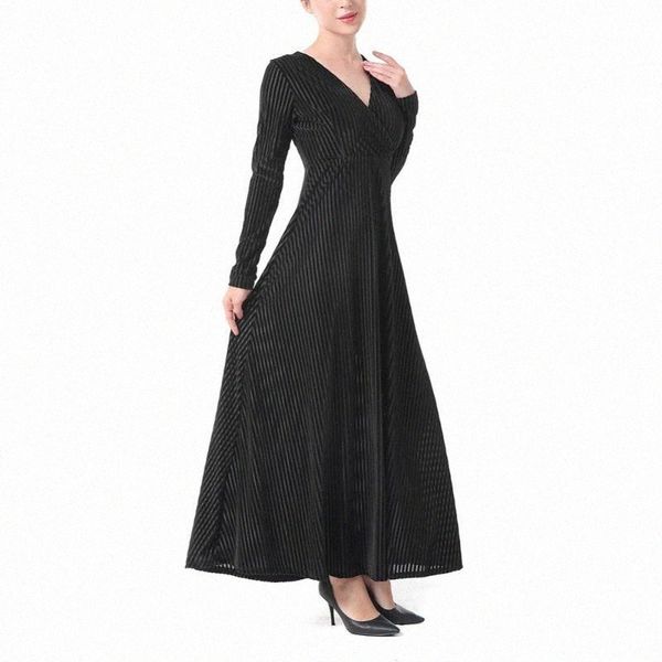 

casual dresses womens autumn winter vintage velvet long sleeve work party swing dress female v-neck velour mt2120 b6dl#, Black;gray