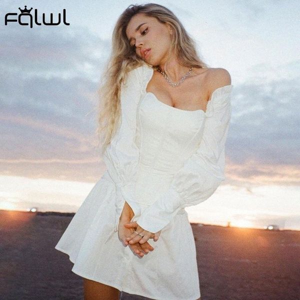 

casual dresses women corset dress bodycon wrap lantern long sleeve mini female off shoulder strapless backless short 2022 99dm#, Black;gray