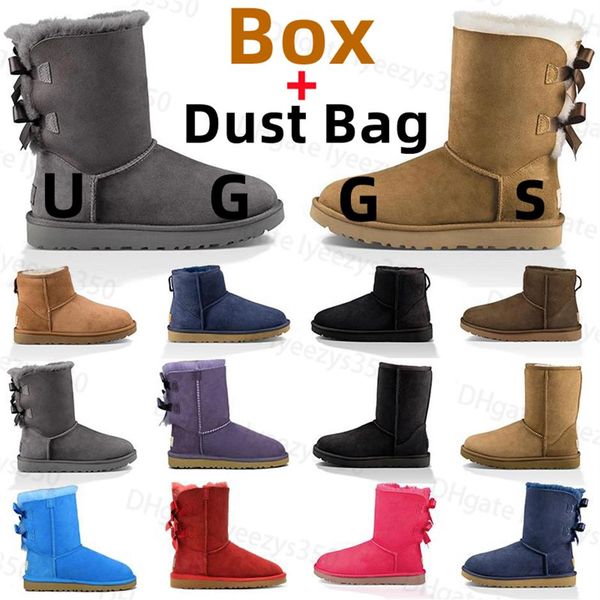 

selling australia classic warm boots womens mini half snow boot usa gs 585401 winter full fur fluffy furry satin ankle boots booties s229p, Black