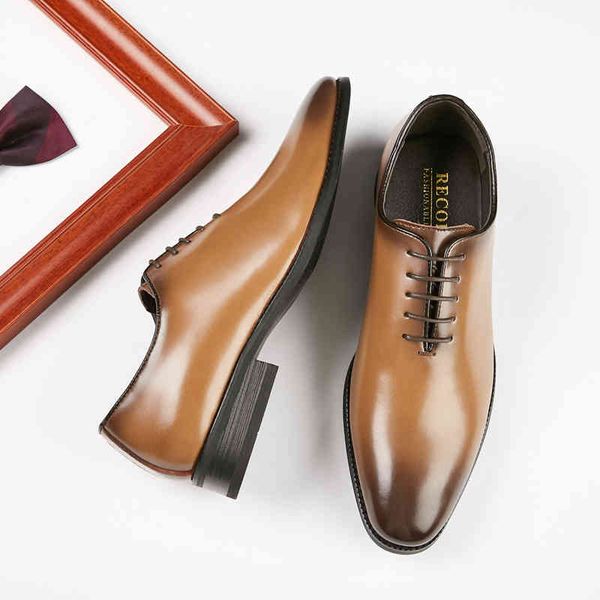 

dress shoes new leather lace up pointed business men's formal young gentlemen 220914, Black