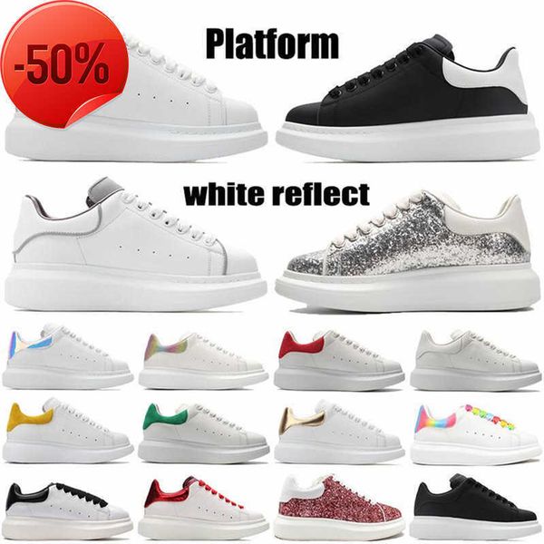 

casual shoes black white platform classic sports reflective shoes mens womens velvet heelback dress runing shoes with box