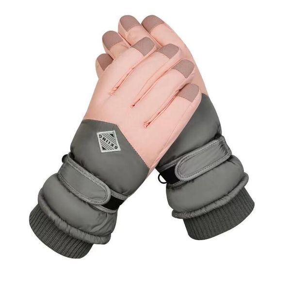 

touch screen gloves for women men outdoor wind water proof driving running winter warm glove, Black