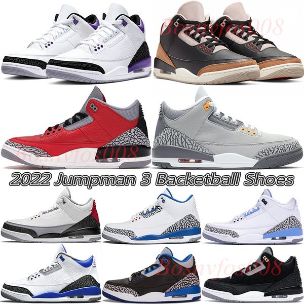 

men basketball shoes 3s 2022 racer blue pure white jumpman 3 tinker black cement gold hatfield true blue unc pe outdoor mens sports sneaker