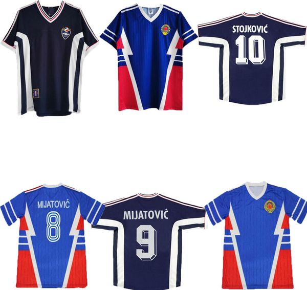 

1990 yugoslavia retro soccer jersey 91 98 jugoslavija mijatovic pancev mihajlovic stankovic jugovic stojkovic savicevic, Black;yellow
