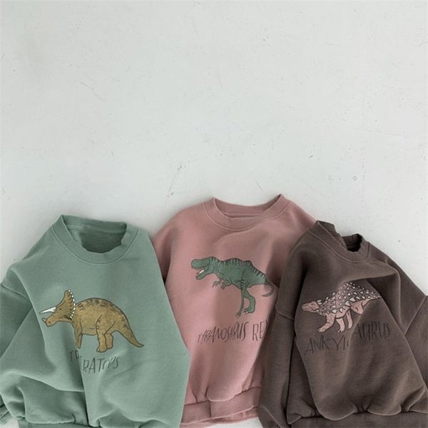

pullover infant korean winter baby lovely dinosaur plush comfortable pullover kids clothes boy sweater 220914, Blue
