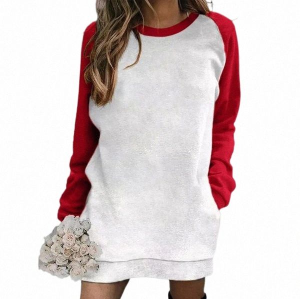 

casual dresses ladies contrast color sundress long sleeve loose raglan sweatshirt dress sukienki damskie patchwork aline women's autumn, Black;gray