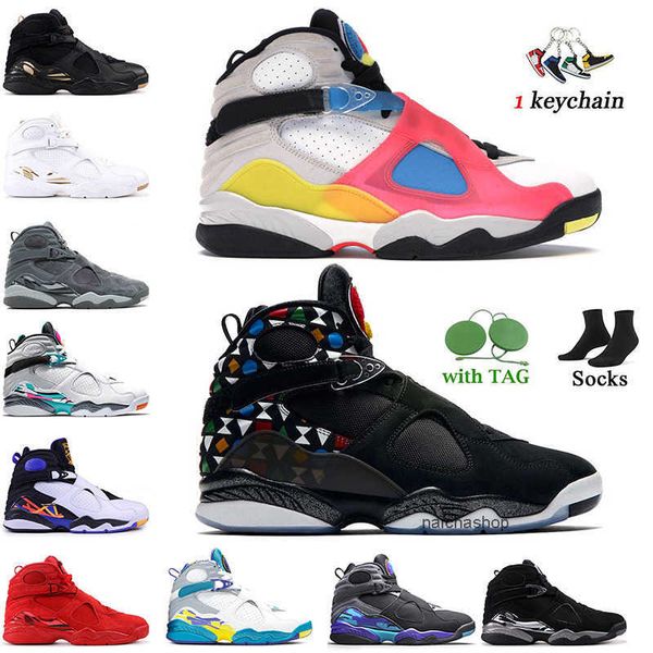 

shoes 8 men basketball shoes jumpman 8 high doernbecher se white multicolor quai 54 bred south beach three peat valentines day raid sneakers, Black