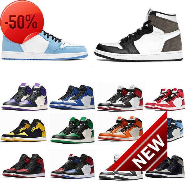 

jumpman 1 1s og high basketball shoes pine green black court purple royal bred toe nc obsidian unc game sneakers trainers