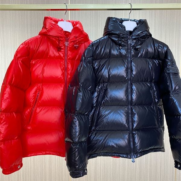 

womens down parkas winter hooded down jacket men fashion bright waterproof thick warm outdoor jacket for men oversize casual motorcycle jack, Black