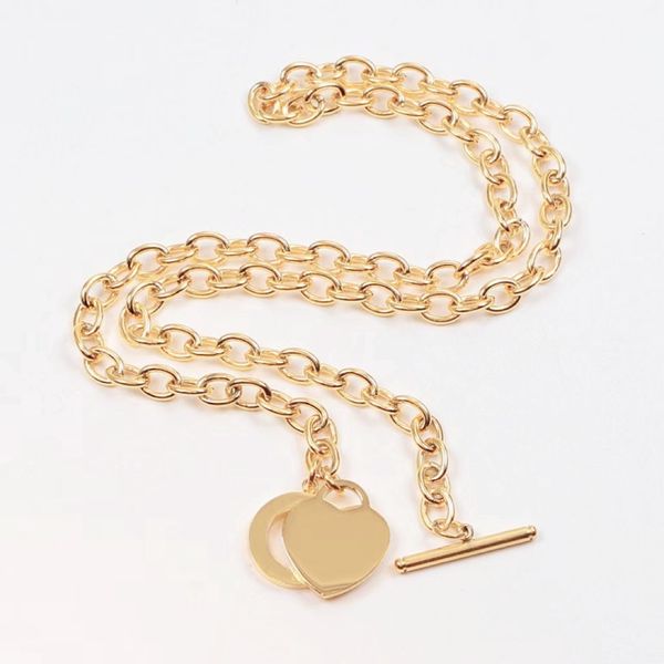 

fashion designer ladies necklace charm classic pendant 18k gold peach heart girl valentine's day christmas gift 316l stainless steel je, Silver