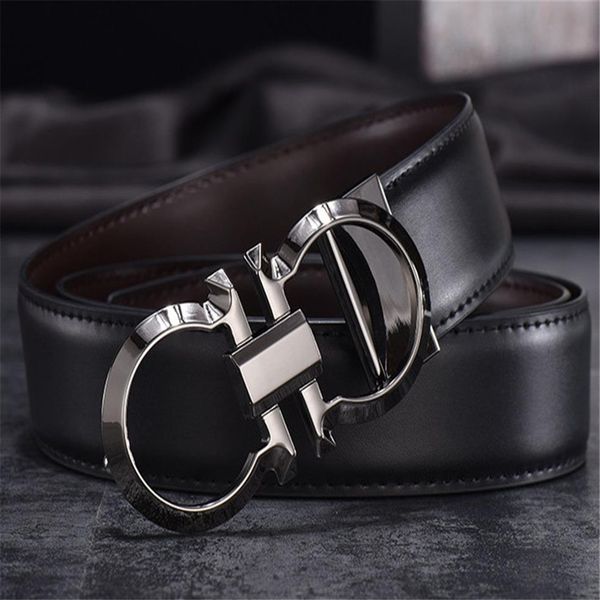 

whole fashion large buckle mens belts designer men smooth buckle belt luxury belt 277i, Black;brown