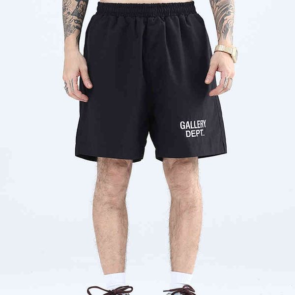 

fashion shorts galleryes couples pants gary casual men's summer american brand letter embroidery loose five minute quick drying beach w, White;black