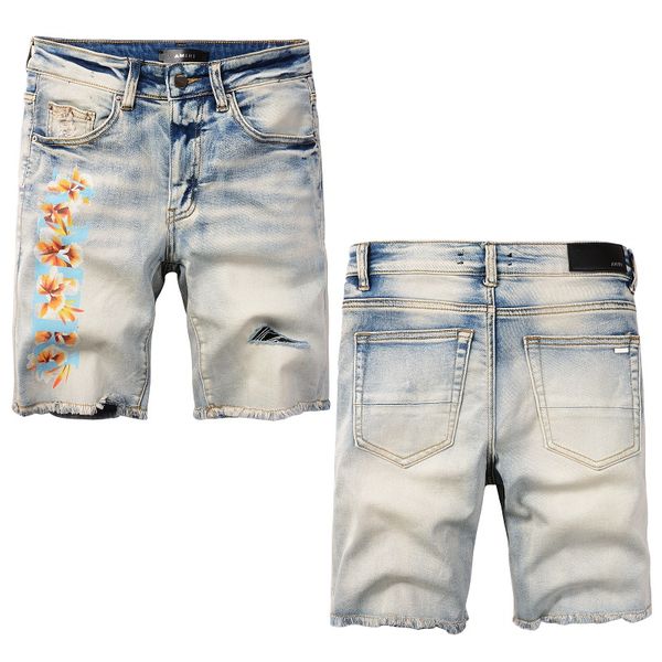 

2021 mens jeans distressed motorcycle biker jean rock skinny slim ripped hole letter uality brand hip hop denim pants 847, Blue