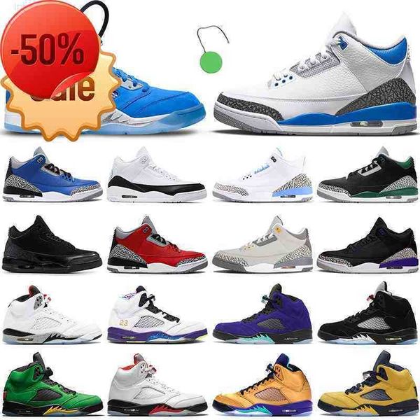 

basketball shoes 3s jumpman 5s men women 3 racer blue midnight navy true unc cool grey 5 bluebird stealth what the, Black