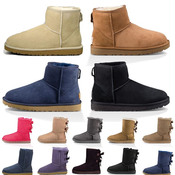 

fashion women girls designer ankle boots fur leather sude winter snow warm australians australias booties grey genuine black brown navy blue