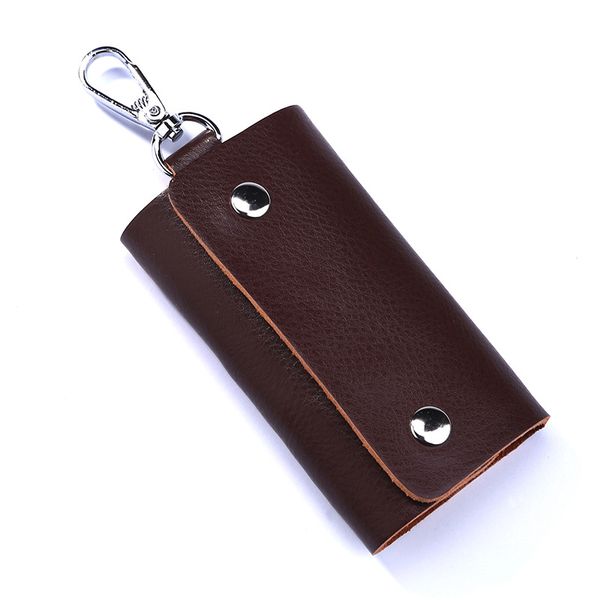 

genuine leather key wallets keychain case bag women car key holder housekeeper keys organizer covers men, Red;blue