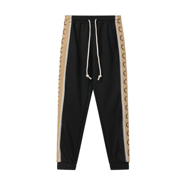 

2023mens pants letter print casual men women tracksuits joggers pant fashion hip hop elastic waist trousers, Black