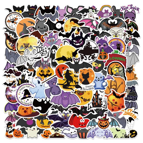 

100pcs bat stickers halloween graffiti stickers for diy lapskateboard motorcycle decals