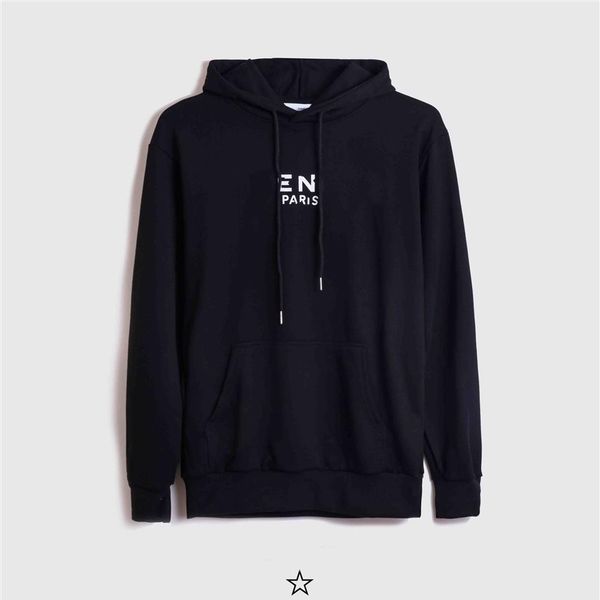 

19ss damaged letters printed fashion hoodie men women winter street sweatshirt street made in portugal pullovers out wear hooded s224g, Black
