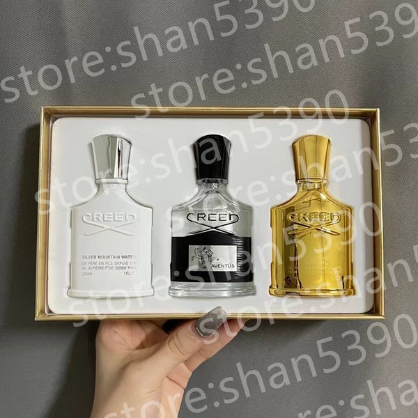 

luxuries designer classical style men perfume 30ml 3pcs 4pcs set deodorant incense scent fragrant silver mountain water creed aventus green