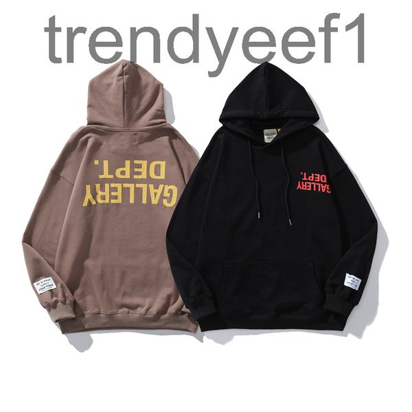 

men's hoodies sweatshirts autumn and winter fashion gary dept inverted printed cotton hoodie sweater jacket, Black