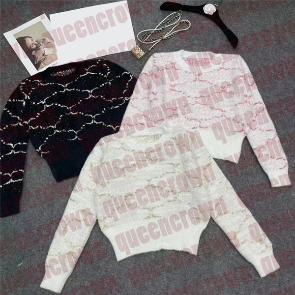 

autumn winter short sweater letter print wool knits fashion warm knitted sweaters womens long sleeve pullovers, White;black