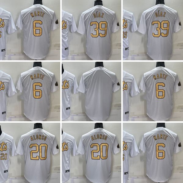 

2022 all-star new baseball jersey 20 pete alonso 6 starling marte 39 edwin diaz blank stitched jerseys, Blue;black