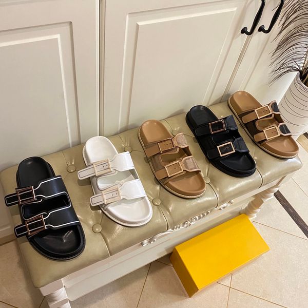 

designer anti-slip couple slippers fashion street sandals black summer white buckle slipper home shoes beach slippers
