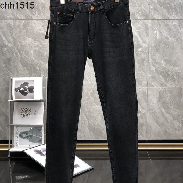 

correct high burbrerys 2022ss spring and summer new products counter letter men's casual jeans, Blue