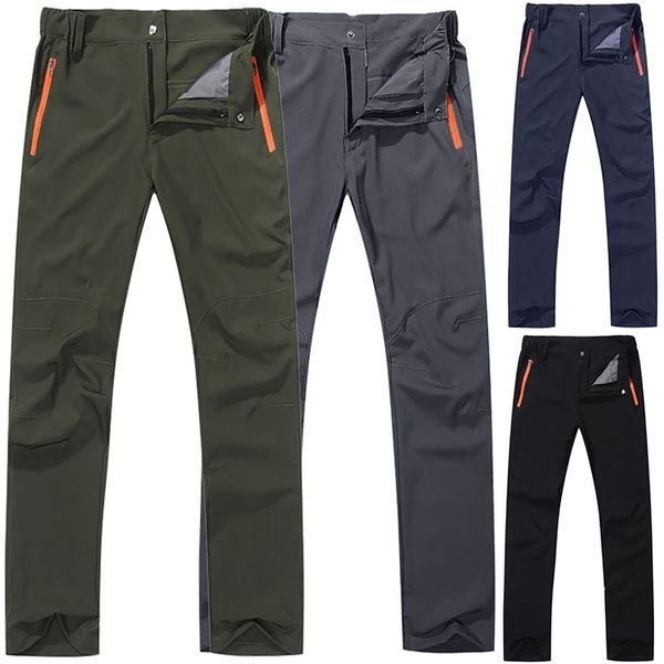 

men's pants summer casual outdoor climbing male solid quick dry waterproof stright leg trousers clothing 220914, Black
