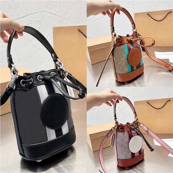 

designer italy dempsey mini bucket bag wine red cowhide black grey handbag brown messenger bag oblique span pull-off closure high-capacity r