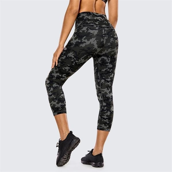 

women's leggings syrokan women's high waist crop leggings workout pants naked feeling -19 inches 220914, Black