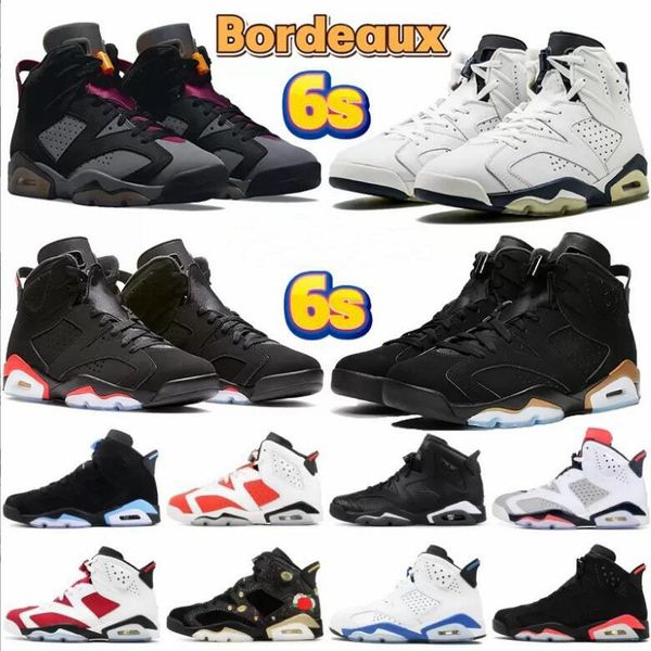 

basketball shoes mens trainers sneakers with box red foam gold hoops carmine black infrared bordeaux british khaki tech chrome oreo 6s jumpm
