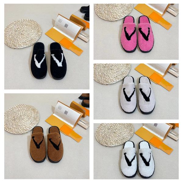 

fashion women wool sandals selling slippers woman slipper shoes autumn winter slides sandal size 36-41 by bagshoe1978 s193 05, Black