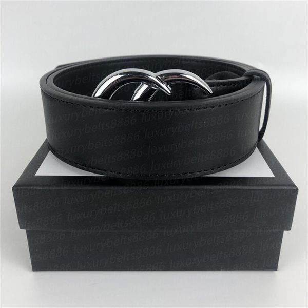 

2021 fashion classic men designers belts womens mens casual letter smooth buckle belt width 3 8cm with box261t, Black;brown