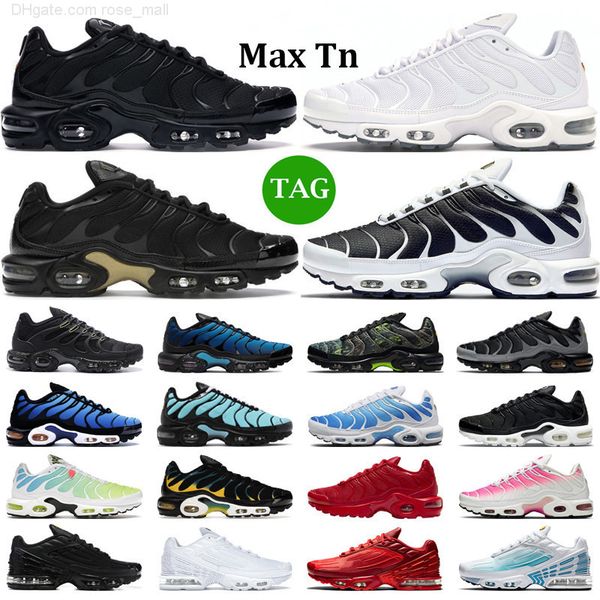 

running shoes mens trainer outdoor sneakers triple black white hyper blue wolf grey pink fade silver red og tn plus 3 tn 3 men women barely