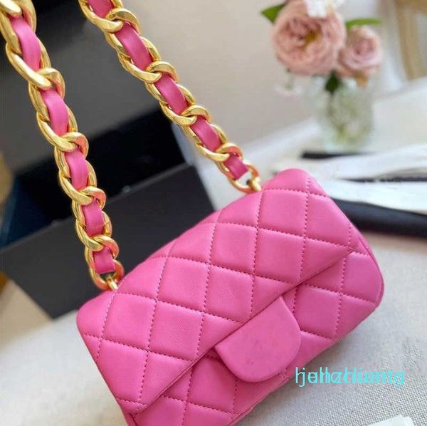 

chan nel bag 2022 fashion mini thick bag chain large gold shoulder bags famous designer women's bag retro leather fashion body purse to