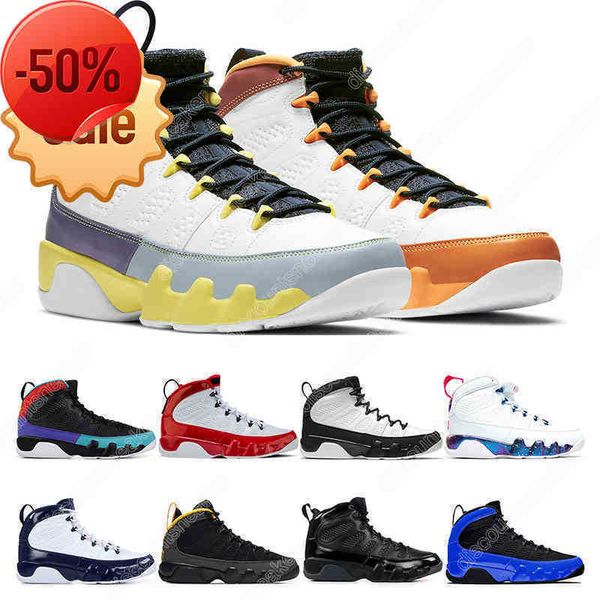 

mens basketball shoes 9s 9 change the world university racer blue multi color gym red trainers outdoor sports sneaker ourdoor size, Black