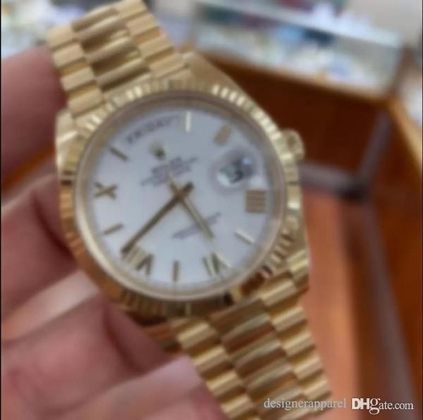 

aaa 3a rolex brand 40mm men watches steel band automatic menchanical movement stainless sapphire glass with original green boxes, Black;brown