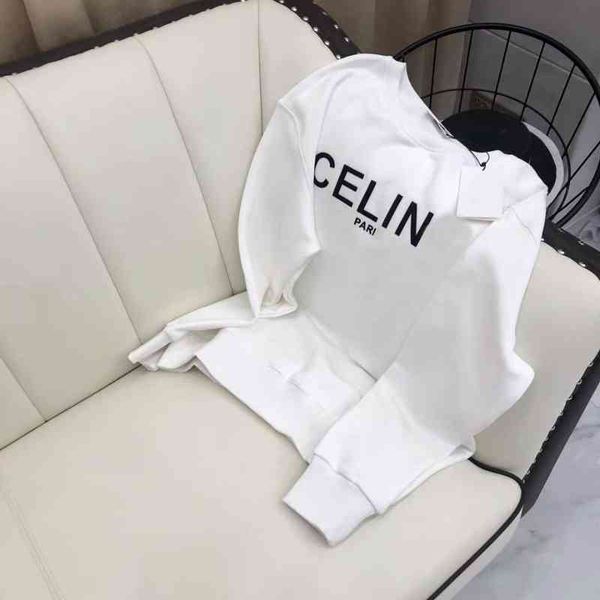 

designer hoodies celinn's sweater autumn sweaters cotton are fashionable and versatile men's women's letters printed online c, Black
